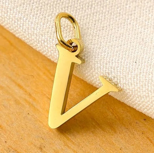 10PCS 26 Letters Stainless Steel Cut Alphabet Pendant for DIY Woman Necklace Ladies Jewelry Accessories Wholesale Dropshipping