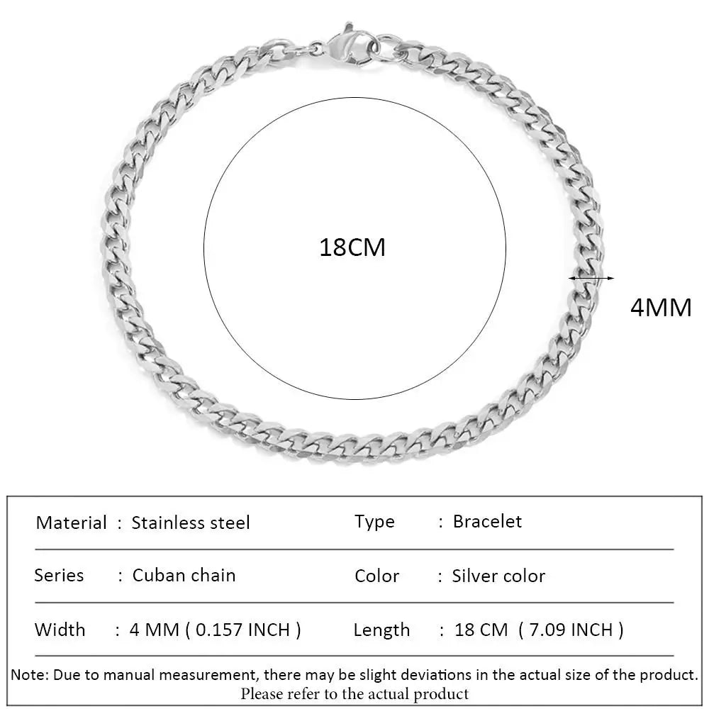 SUNIBI Klassische Schlangenkettenarmbänder für Damen, Trendige Mode, Edelstahl-Kubakettenarmband, Trendige Damengeschenke, Schmuck