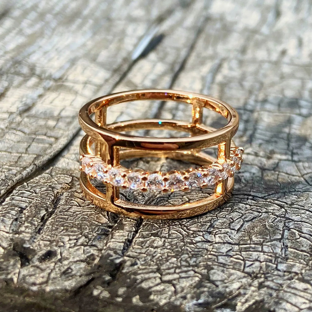 TJ Trendy Vintage Cubic Zirconia Rings For Women H262 Custom Jewelry