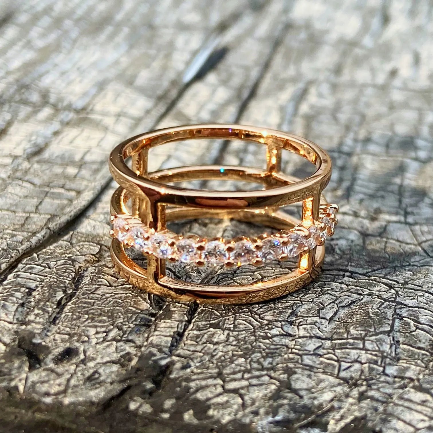 TJ Trendy Vintage Cubic Zirconia Rings For Women H262 Custom Jewelry