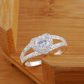 Heiß 925 Sterling Silber Kristall romantisches Herz Diamant Ringe Für Frauen Mode Party Geschenke Luxus Hochzeit Verlobung Schmuck