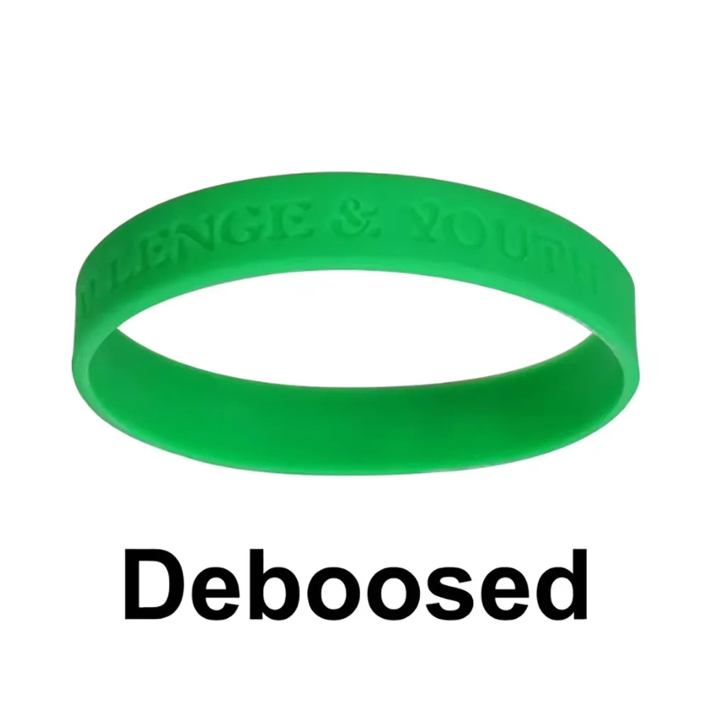 1 Los Großhandel individuelle Silikonarmbänder Individuelle Silikon-Armbänder Personalisierte Armreifen Band für alle Anlässe Wasserdicht Verblasst nicht