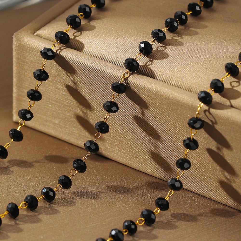 Stainless Steel Jewelry Set Simple Atmospheric Black Imitation Pearl Design Jewelry Set For Women Jewelry Exquisite Party Favors