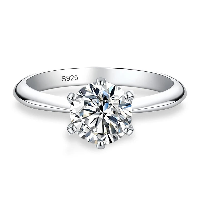 Anillos de Moissanita azules, rosas, morados y negros de 0.5ct 1ct 2ct 3ct de NeeTim para mujer, de plata de ley 925, banda para fiesta de boda, anillo de mujer