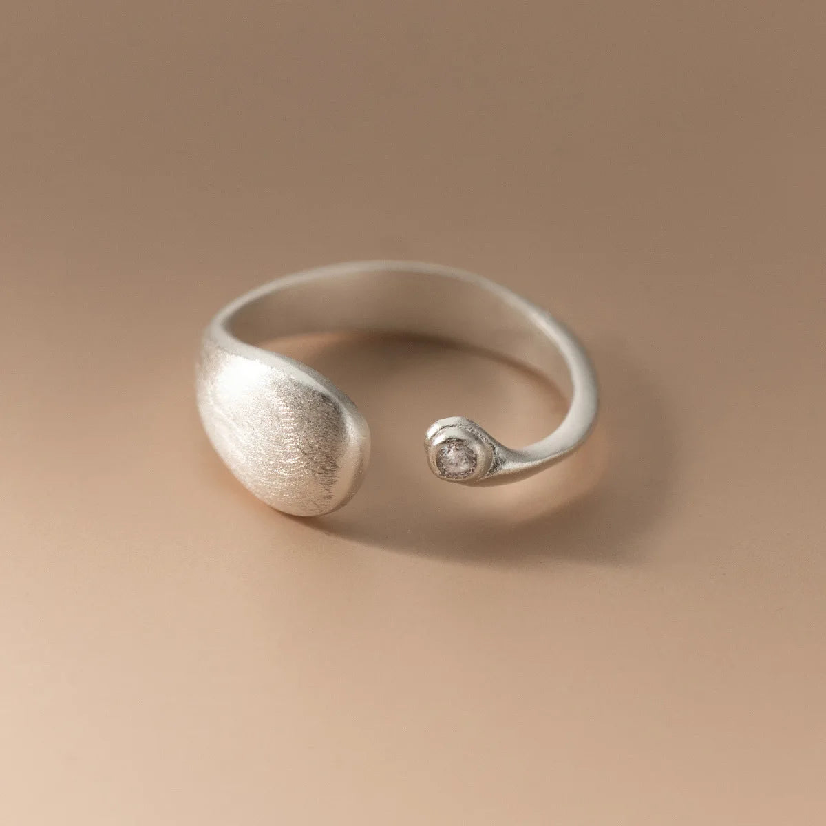 925 Sterling Silber Mattes Finish Geometrie Verstellbare Ringe Für Frauen Hochzeit Feiner Schmuck Zubehör Schmuck Argent 925