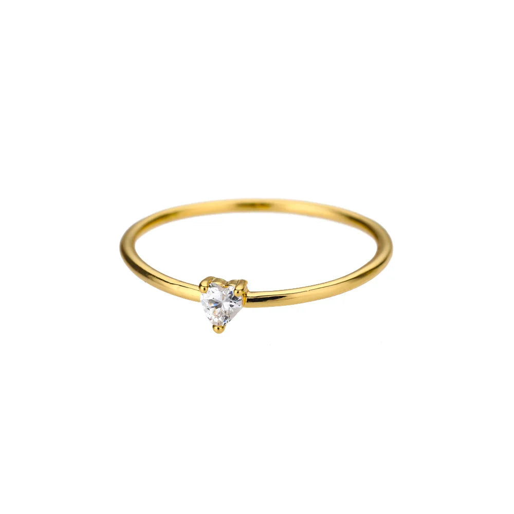 Grüner Zirkon Böser Blick Ringe für Frauen Edelstahl Goldfarben Geometrisch Offener Ring Neu Hochzeit Wasserdichter Modeschmuck Geschenk