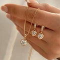 3-teiliges Herzanhänger-Schmuckset aus Ohrringen, Anhänger und Halskette für Damen, exquisites Mode-Strass-Doppelherz-Schmuckset, Geschenk