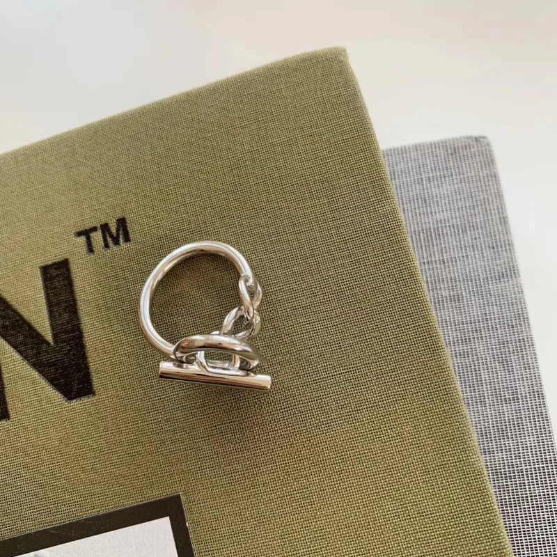 925er Sterling Silber Kette Einfache Geometrie Verstellbarer Ring Für Frauen Mode Hochzeit Feiner Schmuck Großhandel Schmuck