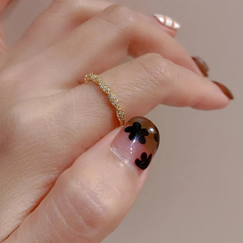 VENTFILLE 925 Sterling Silve Love Heart Hollowed Out Ring For Women Girl Extremely Fine Korea Ins Jewelry Gift Dropshipping