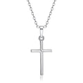 Fashion Christian Jesus Cross Necklaces Silver Color Long Chain Simple Pendants For Women Men Jewelry Gifts Dropshipping