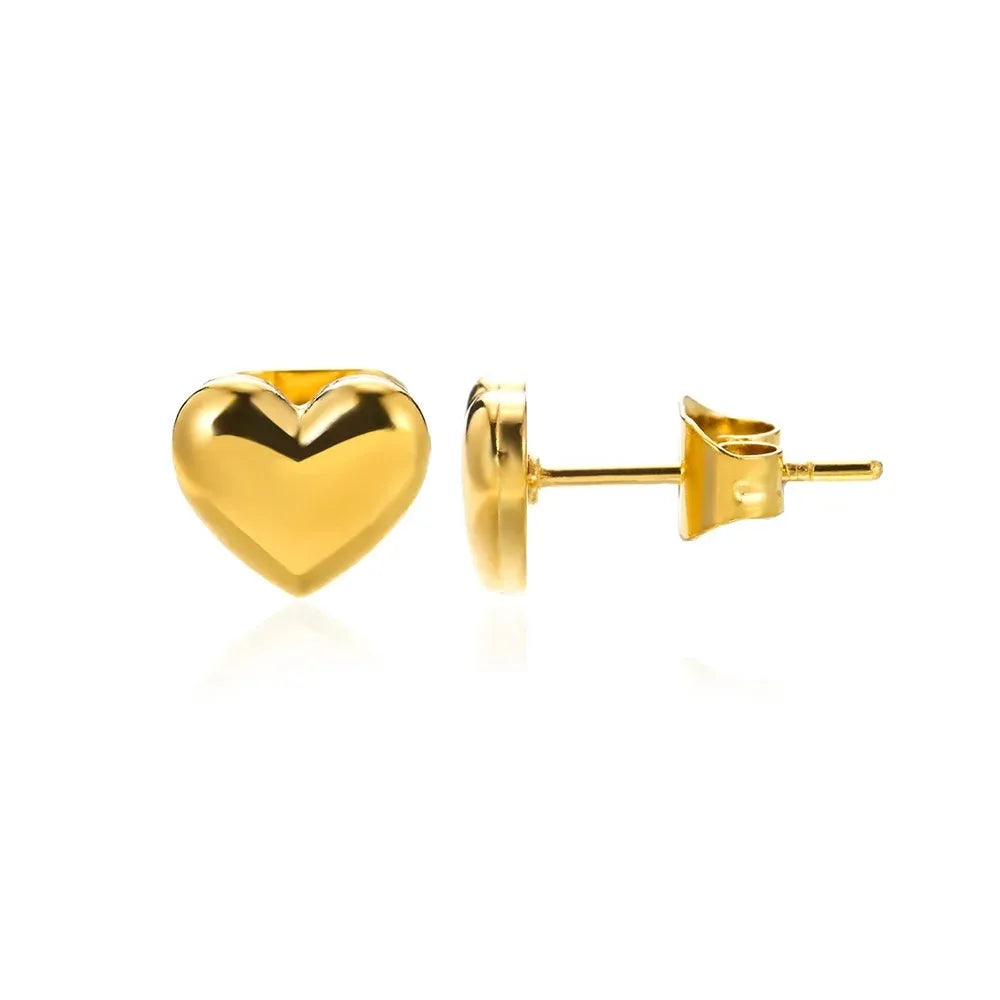 Hohle Zirkon-Herzohrringe für Frauen, Edelstahl, Goldfarben, Herz-Ohrring, Luxuriöser Hochzeitsschmuck für Paare, Geschenk, kostenloser Versand