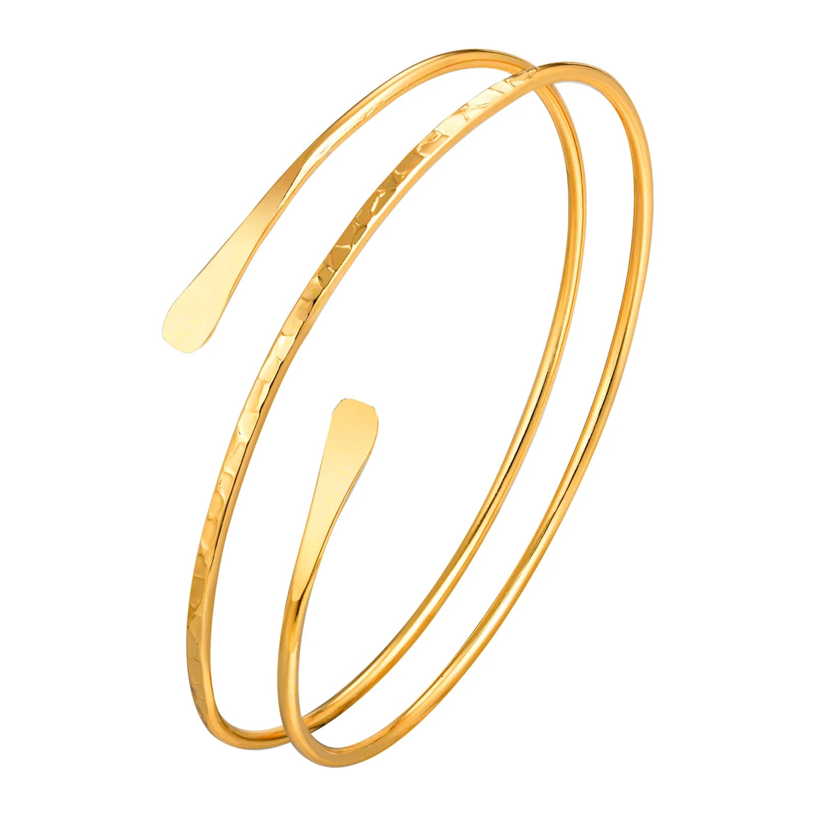 Oberarmmanschette Armreif für Damen, minimalistisch vergoldet, Armband, Statement, Party, Armschmuck