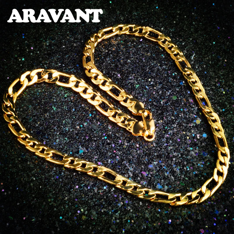 Aravant Plata 925 Oro 18K 8mm Cadenas de Collar Para Hombres Mujeres Joyería de Moda