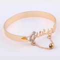 Damen Metallarmband Buchstaben Design Kette Quaste Legierungsband Kristall Anhänger Hot Selling Schmuck Modeschmuck
