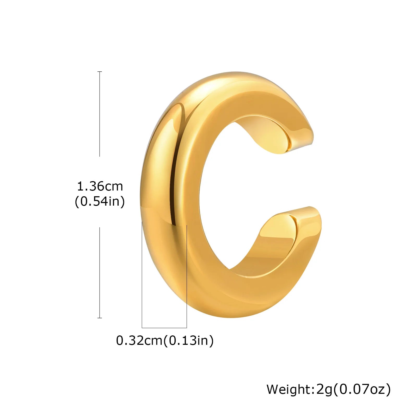 Dicke Ohrklemme, Nicht-Piercing Clip On Knorpelohrring aus Edelstahl, Fake Helix Knorpelschmuck für Frauen, ein Stück