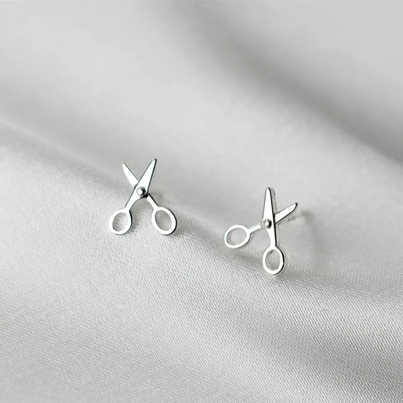 Kreative Mini-Scheren-Ohrstecker für Damen und Mädchen