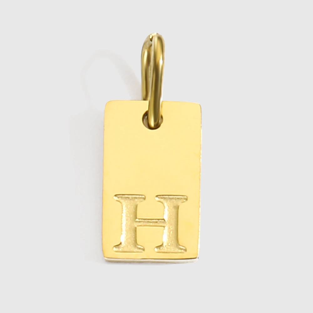 Alphabet-Anhänger für Halsketten, Edelstahl-Schmuck, DIY gravierte Schriftzüge, Accessoires, Damenschmuck