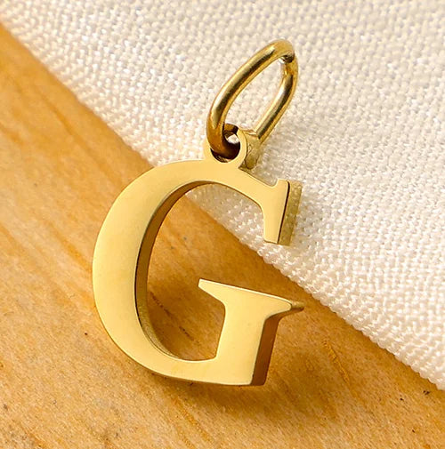 10PCS 26 Letters Stainless Steel Cut Alphabet Pendant for DIY Woman Necklace Ladies Jewelry Accessories Wholesale Dropshipping