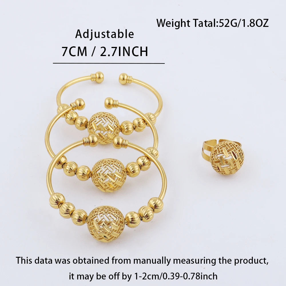 Neu Vergoldete 2026 Edelstahlkette Armband und Ring äthiopischer hawaiianischer Schmuck Armreifen für Damen kostenloser Versand Geschenk