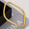 316L Edelstahl vergoldetes Armband Mode Persönlichkeit Einfach Punk Retro Hip-Hop Hohes Temperament Armband