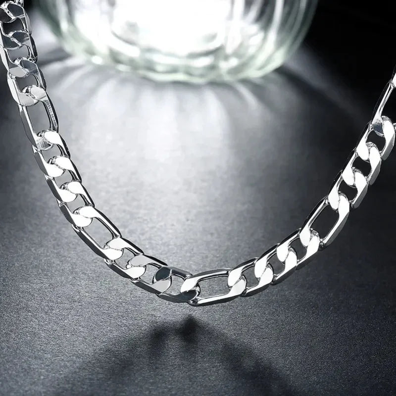 Halskette aus massivem 925er Sterlingsilber für Herren, klassische 12-mm-Cuban-Kette, 18–30 Zoll, Anhänger, hochwertiger Modeschmuck, Hochzeit