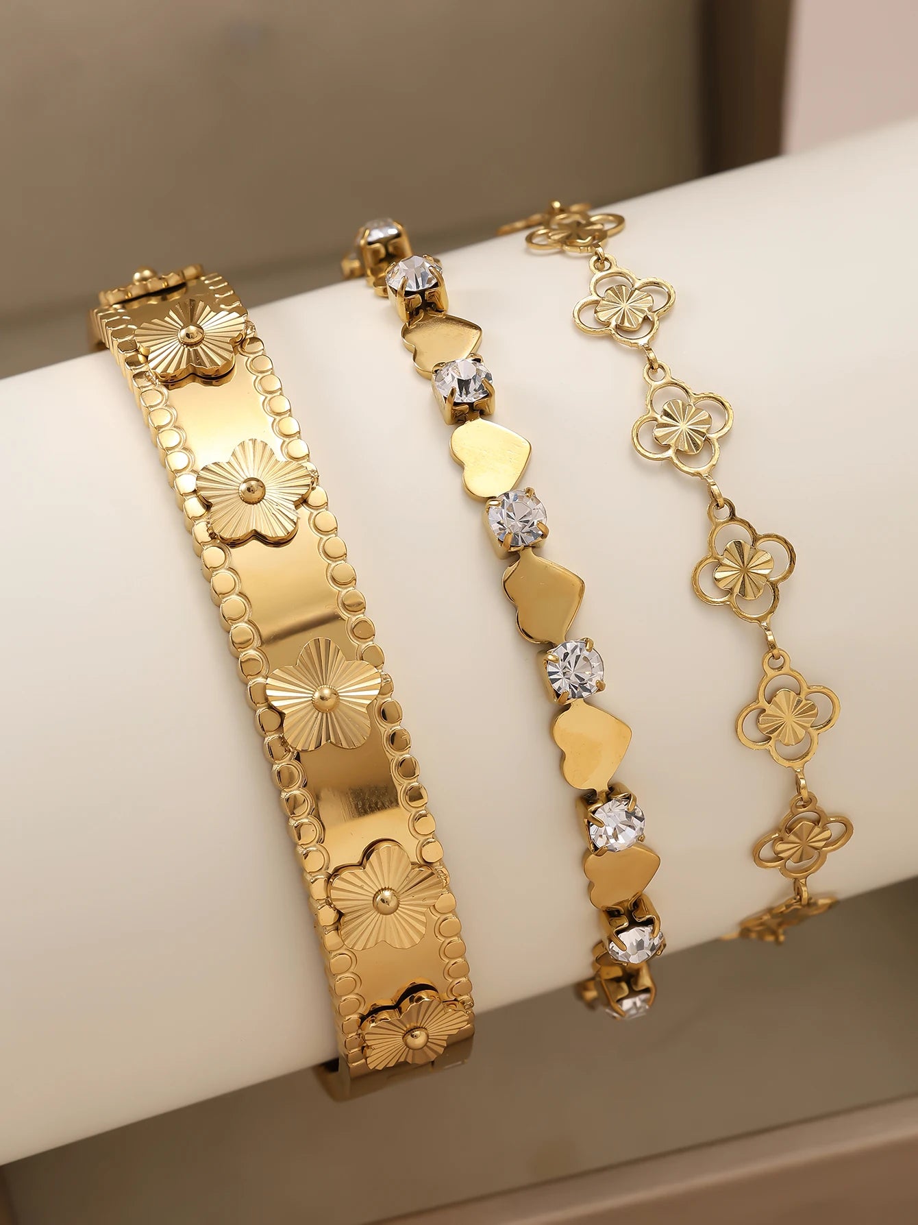 18K vergoldetes, nicht verblassendes Goldarmband aus Edelstahl – langlebiges und modisches Schmuckaccessoire, geeignet als Weihnachtsgeschenk