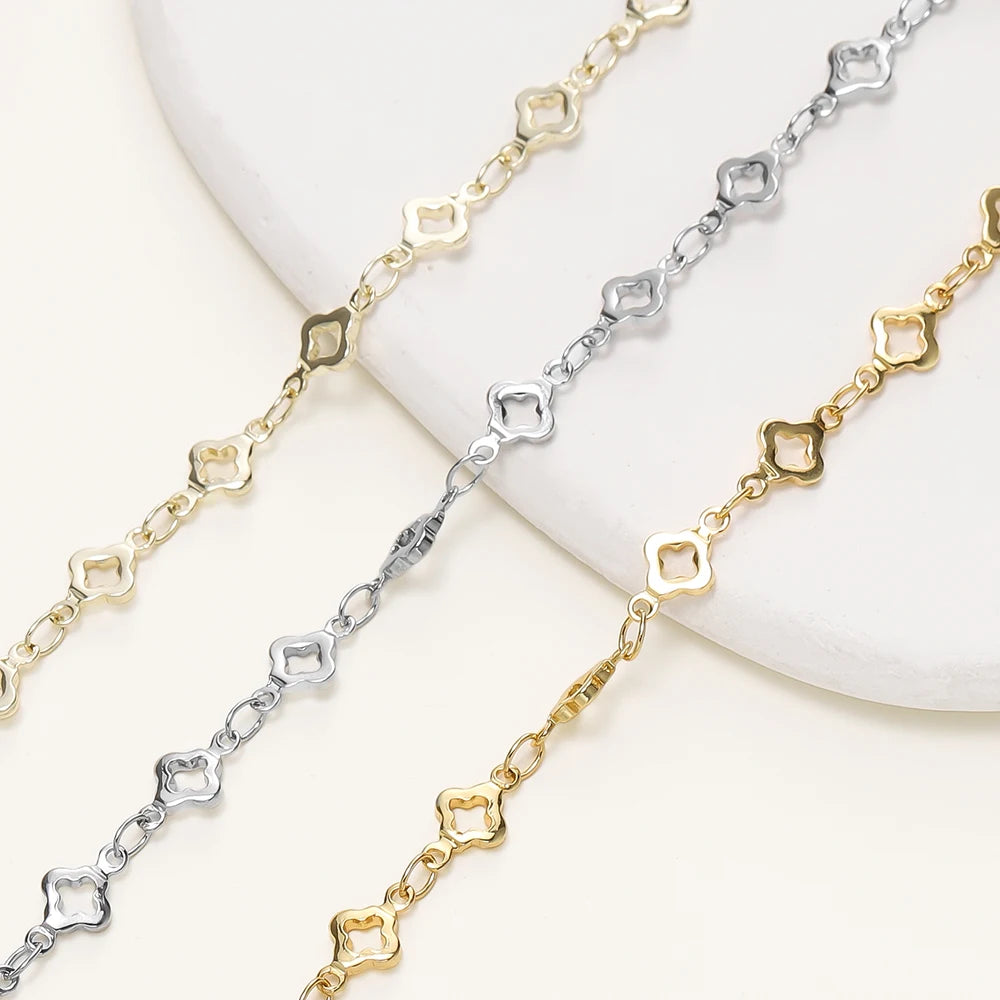 1Meter/Pack 5.5MM 14/18K Vergoldetes Messing Rhombuskette für Schmuckherstellung Halsketten Armbänder Kette Schmuckherstellungszubehör