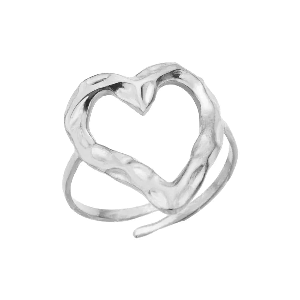 Zirkon Kleine Herzringe für Frauen Minimalismus Herzring Edelstahl Finger Zarter Ring Valentinstag Geschenke Kostenloser Versand
