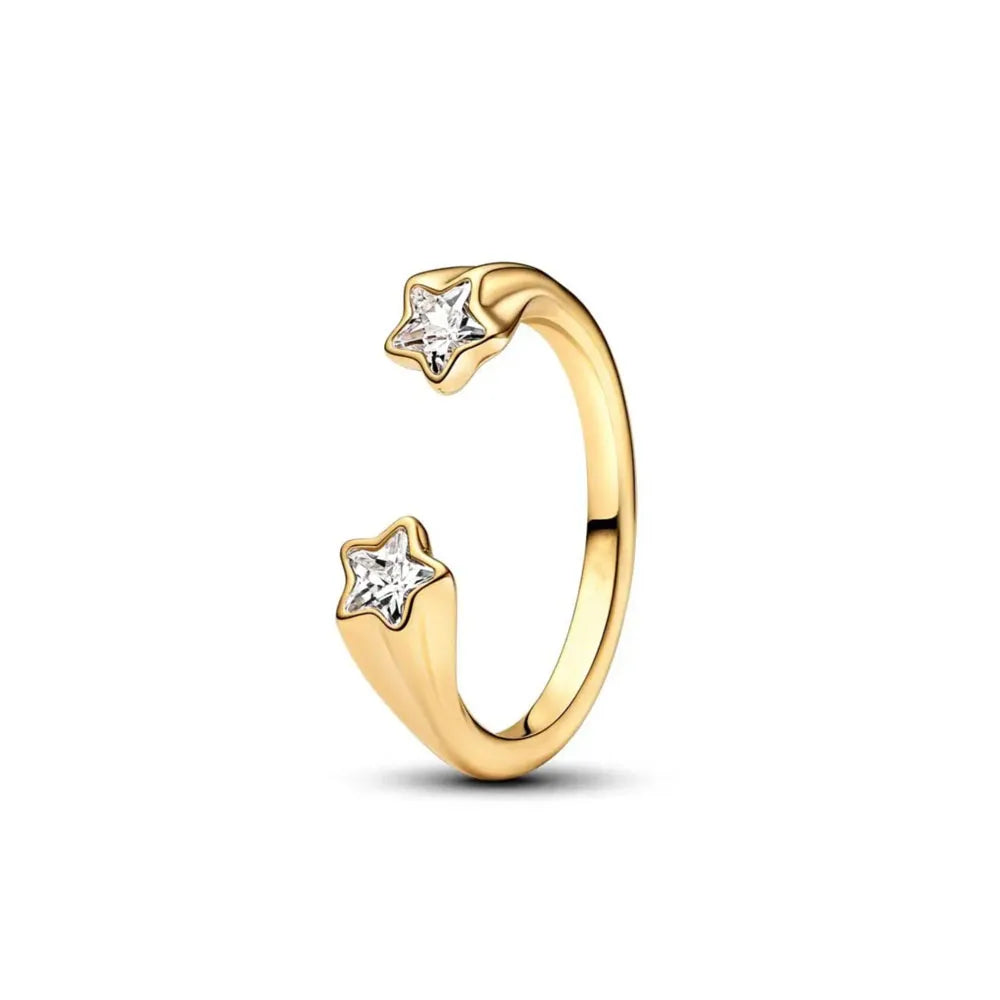 925er Silber Herzsteinringe in Goldfarbe Ring Neu Heiß begehrte Ringe in Goldfarbe Passend für jeden Anlass DIY Geburtstagsgeschenk