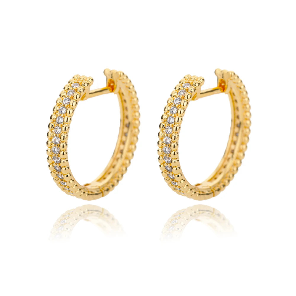Zirkon Ohrhänger Ohrringe für Frauen Edelstahl Creolen Piercing Ohrringe Trending 2024 Neuer Schmuck Ohrringe Damen Bijoux Femme