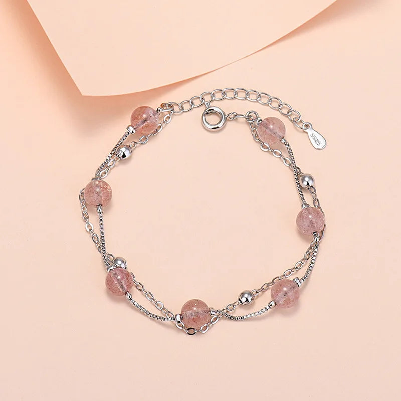 925 Sterling Silber Glücksperlen-Charm-Armbänder für Damen, Paar-Ketten, runde Armreifen, Luxus-Schmuckzubehör, Großhandel