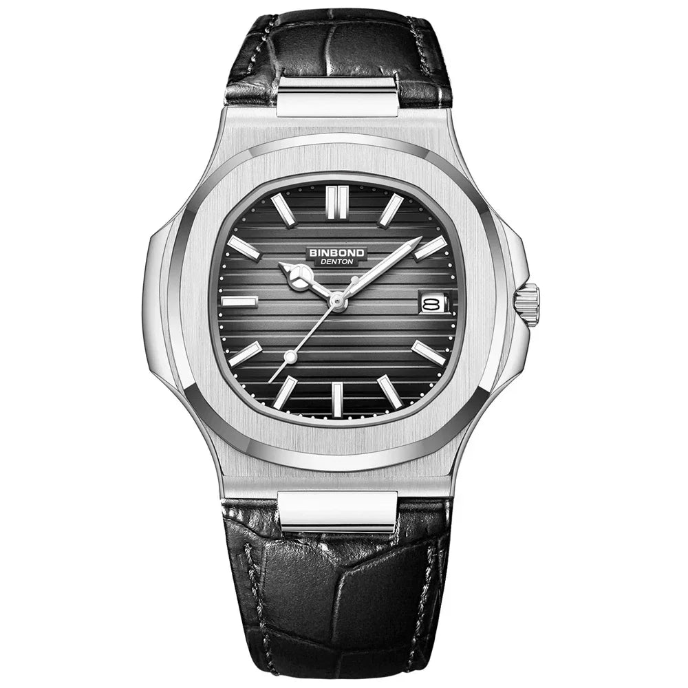 Nuevos relojes de pulsera de cuarzo de moda casual para negocios, reloj de oro rosa para hombres, reloj de lujo, relojes automáticos para hombres, reloj masculino negro