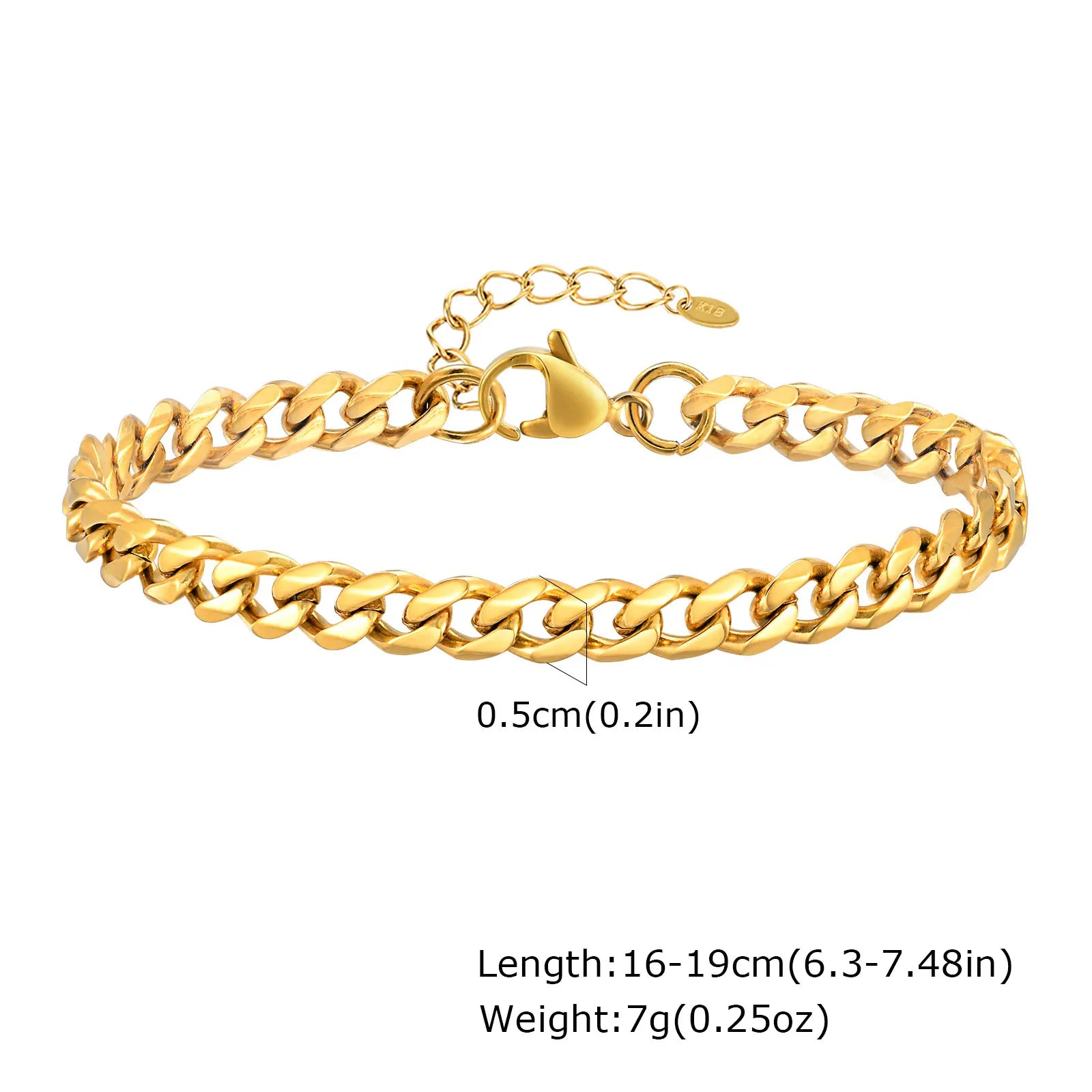 Massive klobige Toggle-Armbänder für Damen, Edelstahl OT-Verschluss-Gliederkettenarmband, vergoldet, anlaufgeschützt