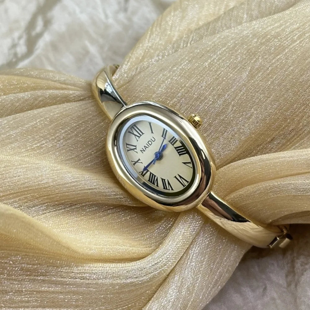 Armbanduhr einer bekannten Marke, Edelstahlarmband, Golduhr, modisches kleines Zifferblatt, Damenuhr, Mädchengeschenk, Armbanduhren, Relojes Para Mujer