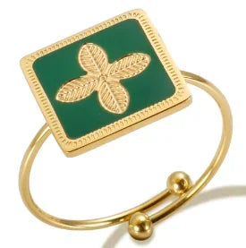 Großhandel High-End wasserdicht dreidimensionaler M-Buchstabe hohler Edelstahl Fingerring trendig für Damen personalisierbarer Schmuck