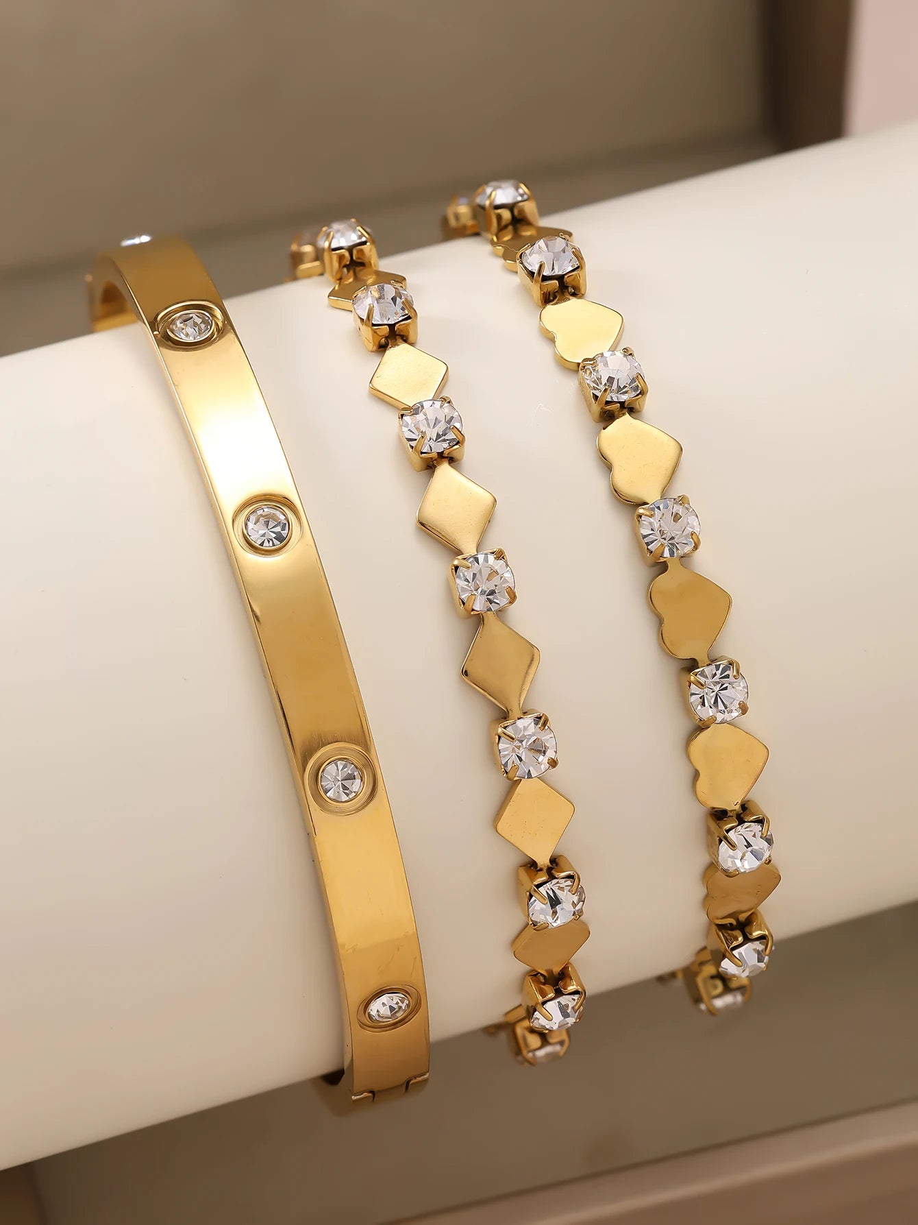 18K vergoldetes, nicht verblassendes Goldarmband aus Edelstahl – langlebiges und modisches Schmuckaccessoire, geeignet als Weihnachtsgeschenk