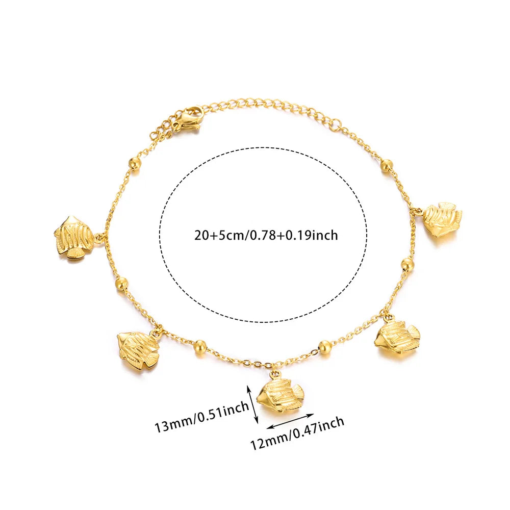 Freshwater Pearl Jewelry Set Shell Starfish Star Necklace Anklet Sets For Women Fashion Stainless Steel Chain Party Daily Gifts