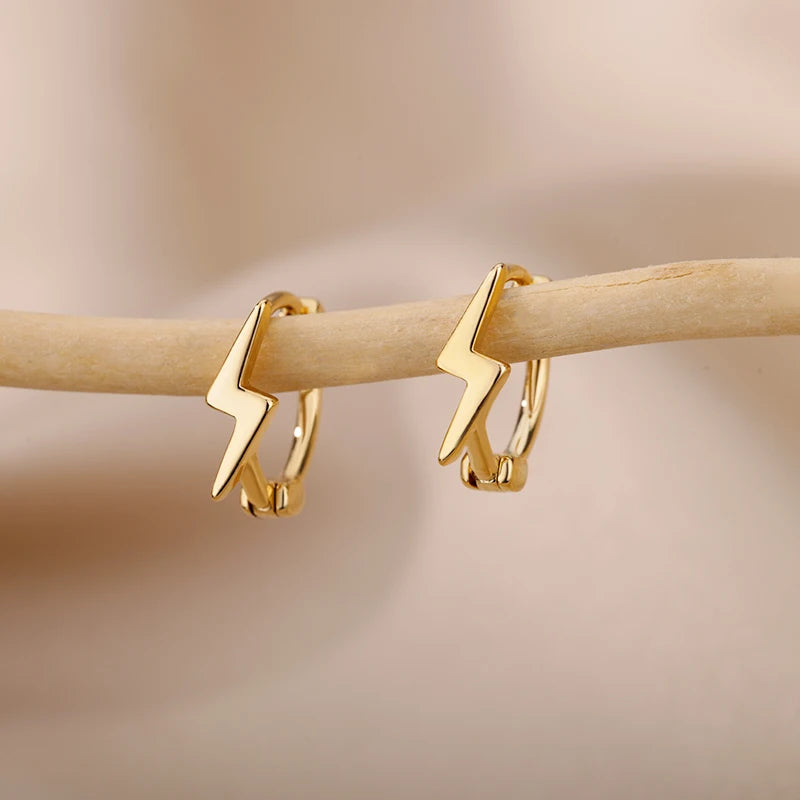 Luxus Stern Pendientes Ohrringe für Frauen Mädchen Edelstahl Minimalist Hoop Piercing 2025 Neu In Y2K Schmuck aretes de mujer