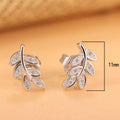 Luxus 925 Sterling Silber Blatt Kleine Verlobungs-Ohrringe für Frauen Feiner Schmuck Großhandelsschmuck Verhindert Allergien