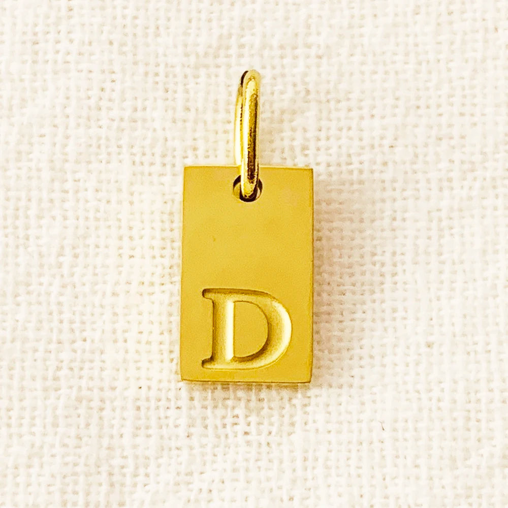 10 STÜCK Alphabet Charm Anhänger für Halsketten Edelstahl Schmuck DIY Gravur Buchstaben Zubehör Damen Modeschmuck