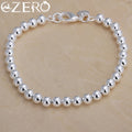 925 Sterling Silber Armbänder Modeschmuck Charm Frauen Kette Damen Hochzeit 6MM Perlen Fabrikpreis