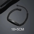Bluelory Personalized Bracelet For Men  Women Stainless Steel Multi Styles Blank Nameplate Heart Bracelet  Party Jewelry Gift