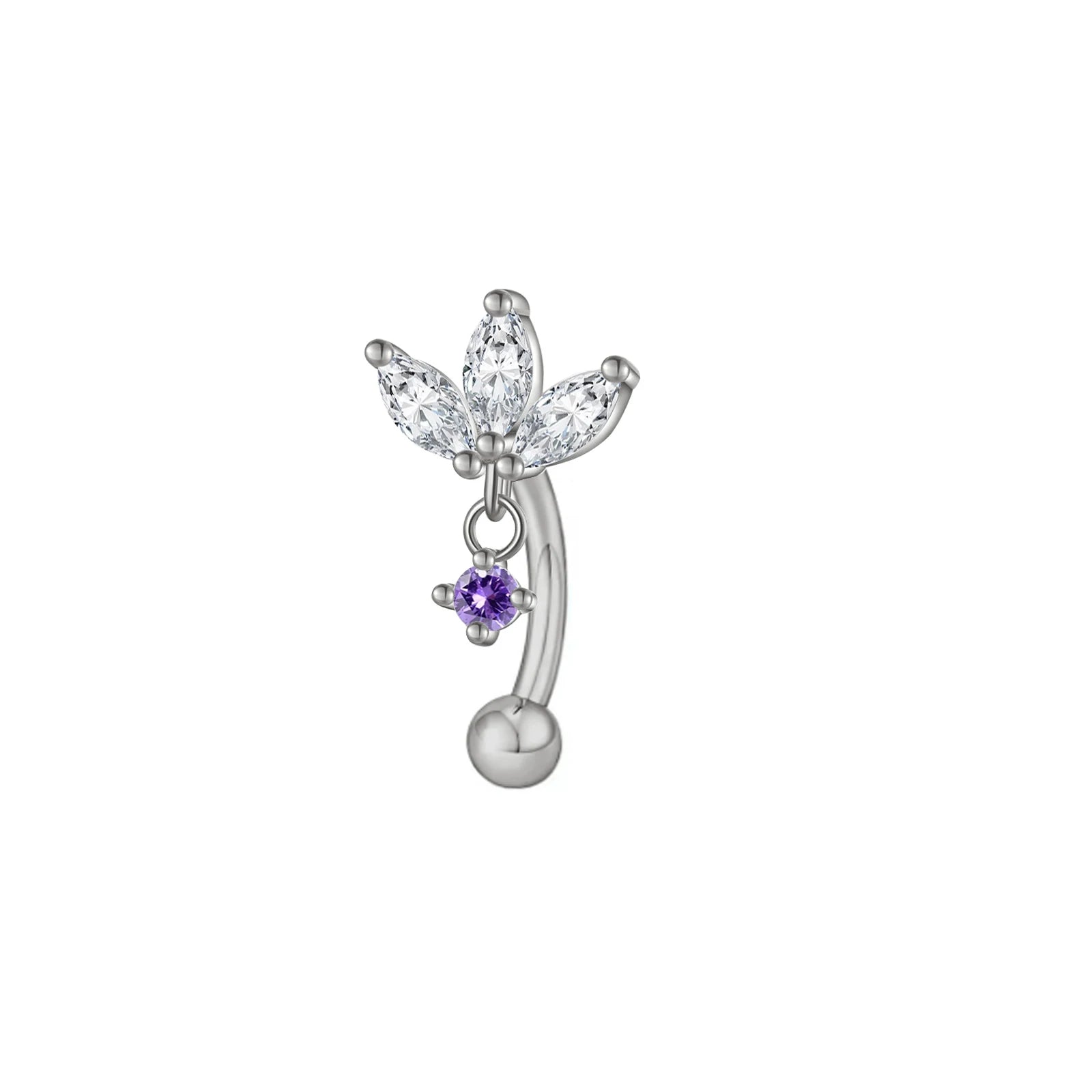 Rook piercing Butterfly Ear Cartilage Eyebrow Tragus Helix Piercing Stud Curved barbell Wholesale Body  Jewelry