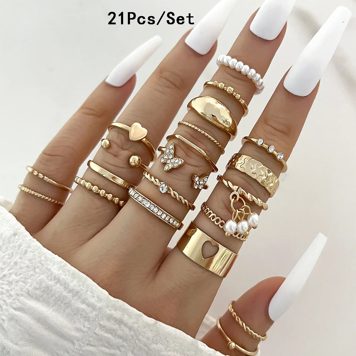 30 Stück Böhmische Geometrische Knöchelringe Set Für Frauen Gold Silber Farbe Fingerring Mädchen Mode Party Schmuck Zubehör