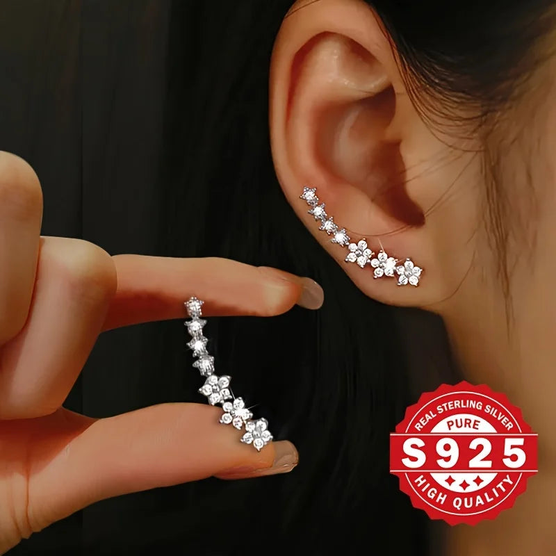 S925 plata empalme fila flash lindo, exquisito y elegante, usable para el Día de San Valentín, hipoalergénico