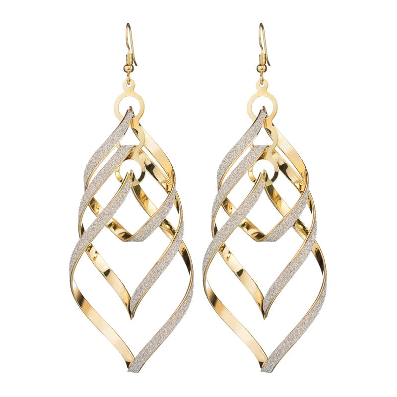 Floating Earrings Valentine's Day Love Pendant Earrings Elegant Long Women's Floating Hook Earrings Exaggerated Metal Pendant