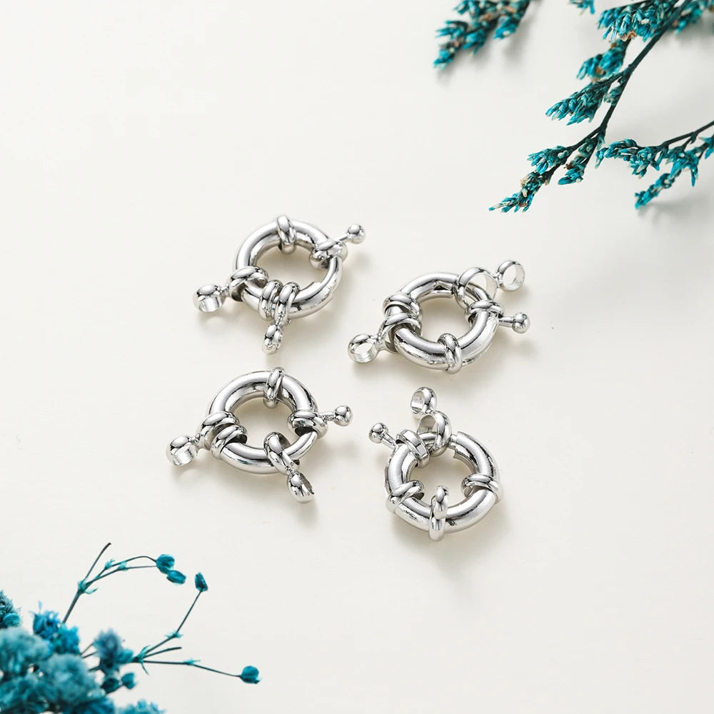 1-4 Stücke 14K 18K Echt Vergoldet Segler Verschlüsse Armband Charms Endstück Verbinder Federverschluss Für DIY Schmuckherstellung Halskettenzubehör