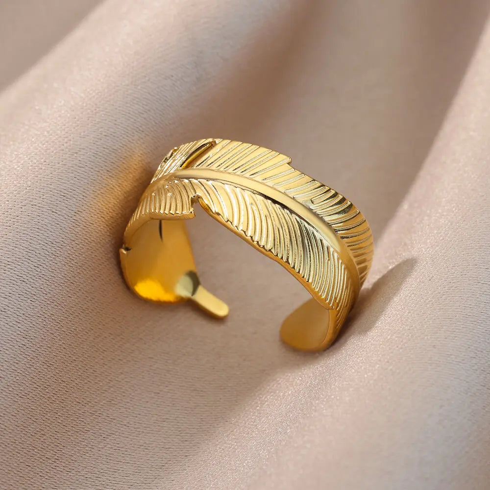 Anillos Irregulares Huecos Para Mujer De Acero Inoxidable Color Dorado Anillo Geométrico Fiesta Joyería De Navidad Regalo Envío Gratis
