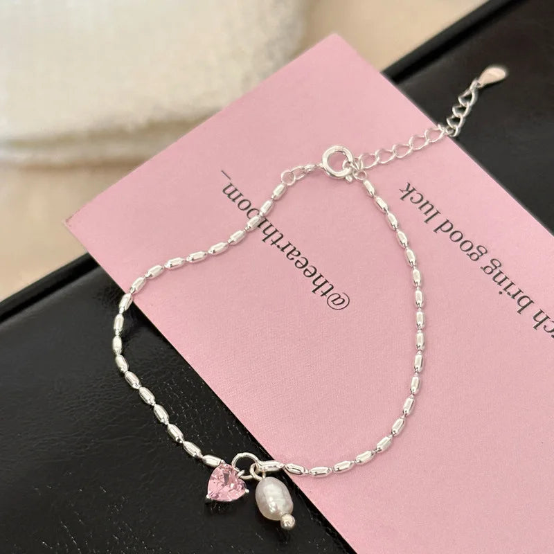 VENTFILLE 925 Silver Double Layer Pearl Bracelet for Women Girl Design Bead Korean Jewelry Dropshipping