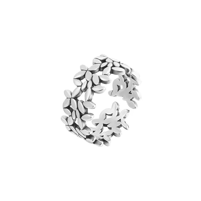 925 Sterling Silber Ring Kleine Blattpflanze Ringe Für Frauen Verlobung Hochzeit Luxus Schmuck Günstige Dinge Mit
